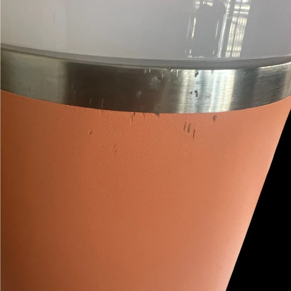 Stanley 40 Oz Tumbler Lid and Straw Grapefruit? Coral Peach Insulated Travel - Picture 6 of 7